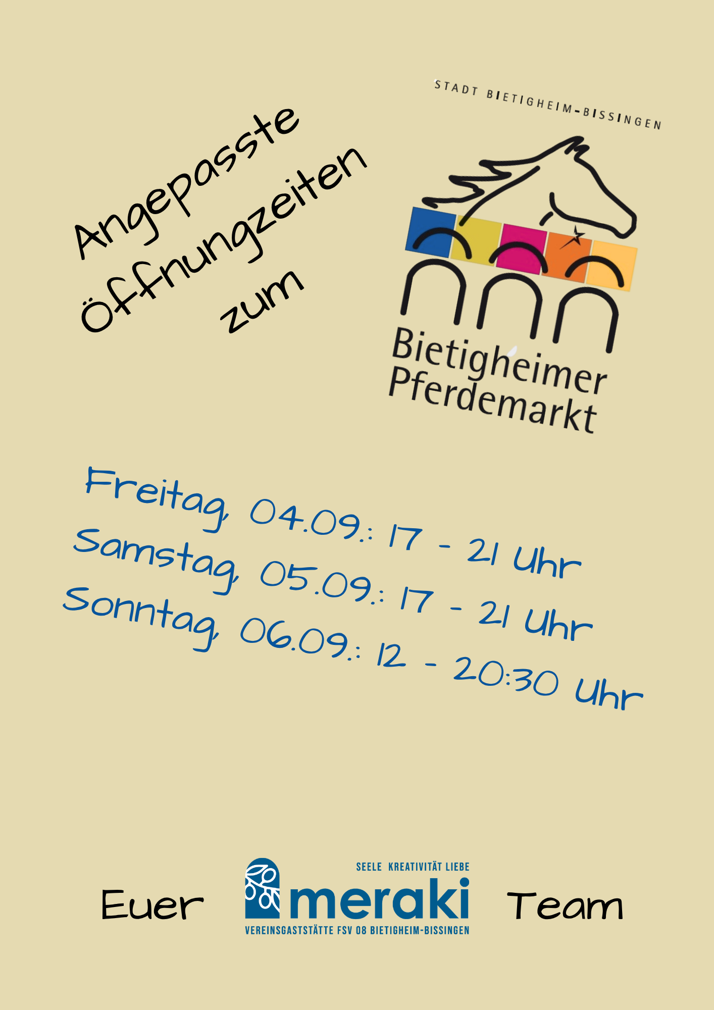 Angepasste Öffnungszeiten zum Bietigheimer Pferdemarkt